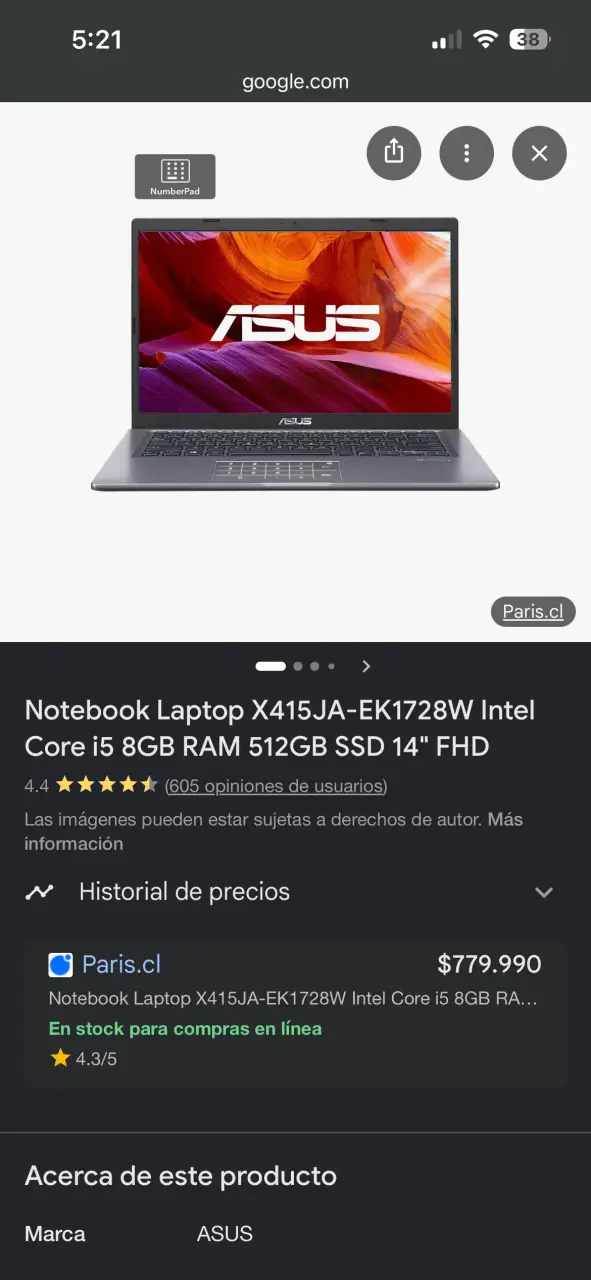 Notebook ASUS 512gb - 4