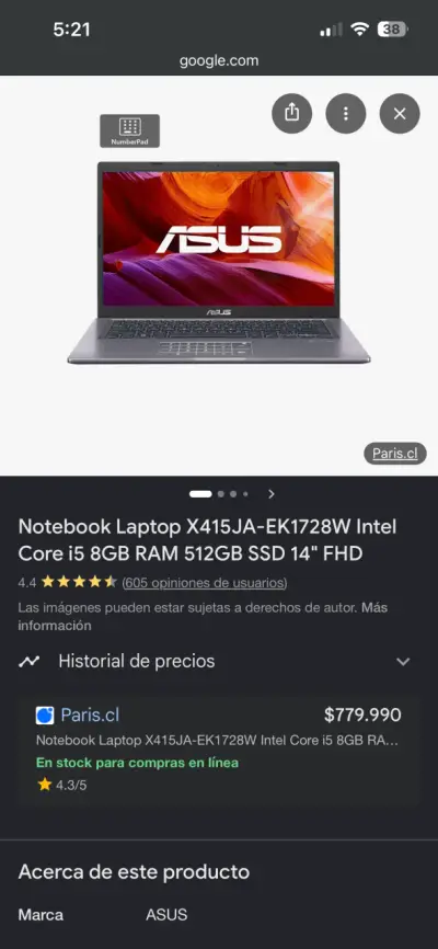 Notebook ASUS 512gb - miniatura 4