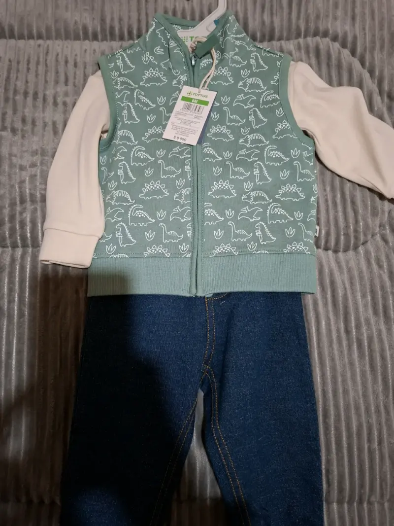 Conjunto infantil dinosaurios verde - 1