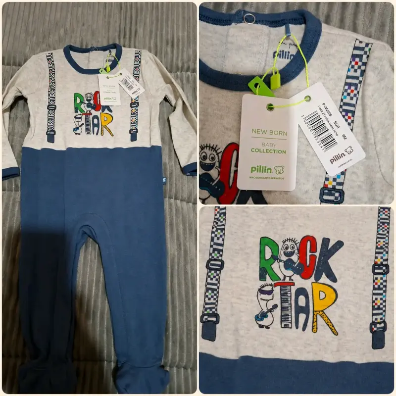 Pijama bebé diseño Rock Star