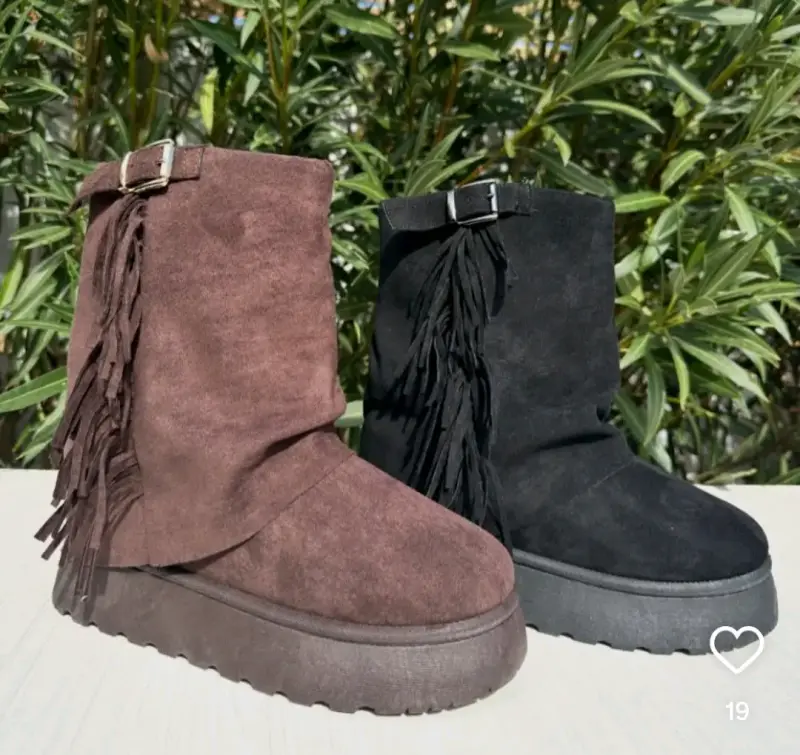 Botas de gamuza con flecos - 1
