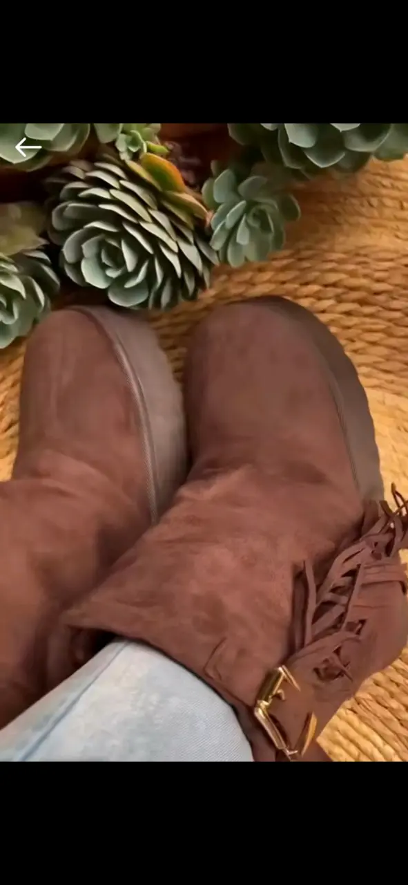 Botas de gamuza con flecos - 3