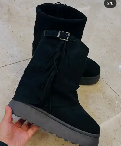 Botas de gamuza con flecos - miniatura 4