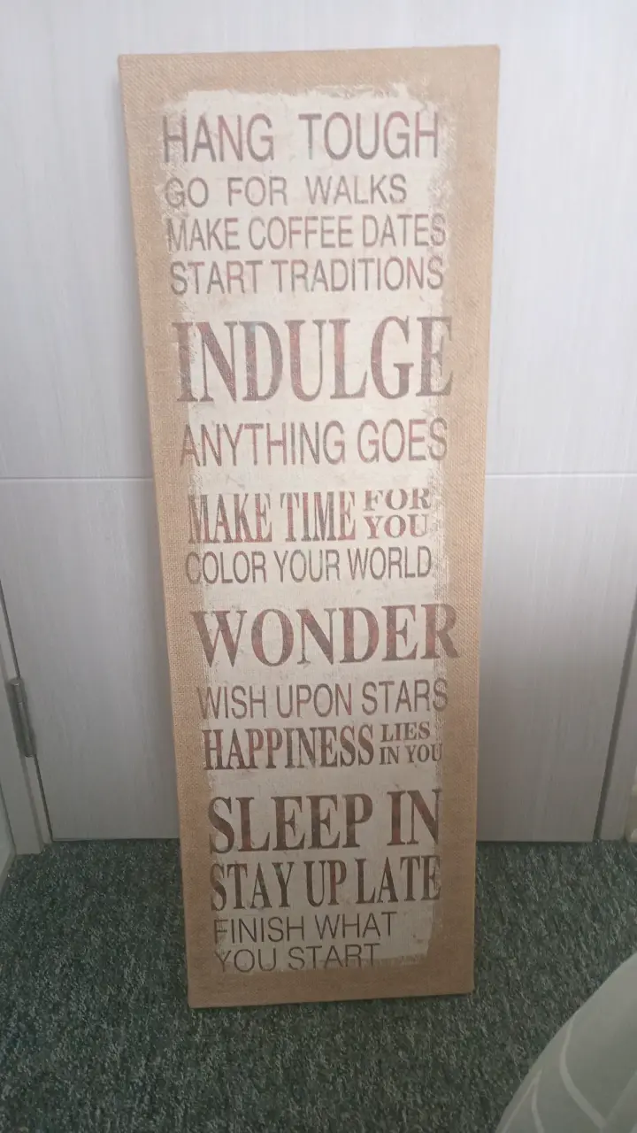 Cuadro con texto motivacional