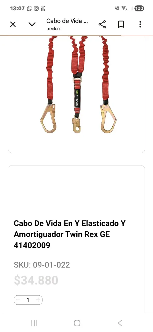 Arnés de seguridad y cabo de vida amortiguado. - 5