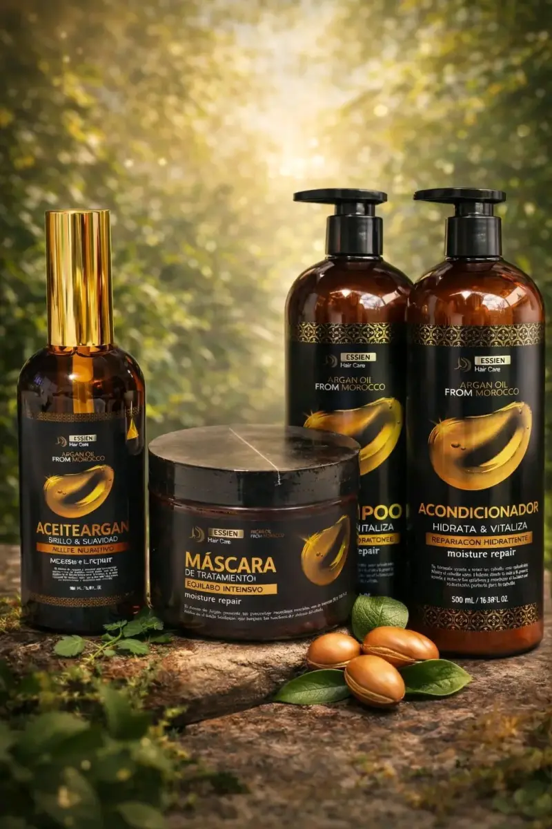 Set cuidado cabello aceite argán