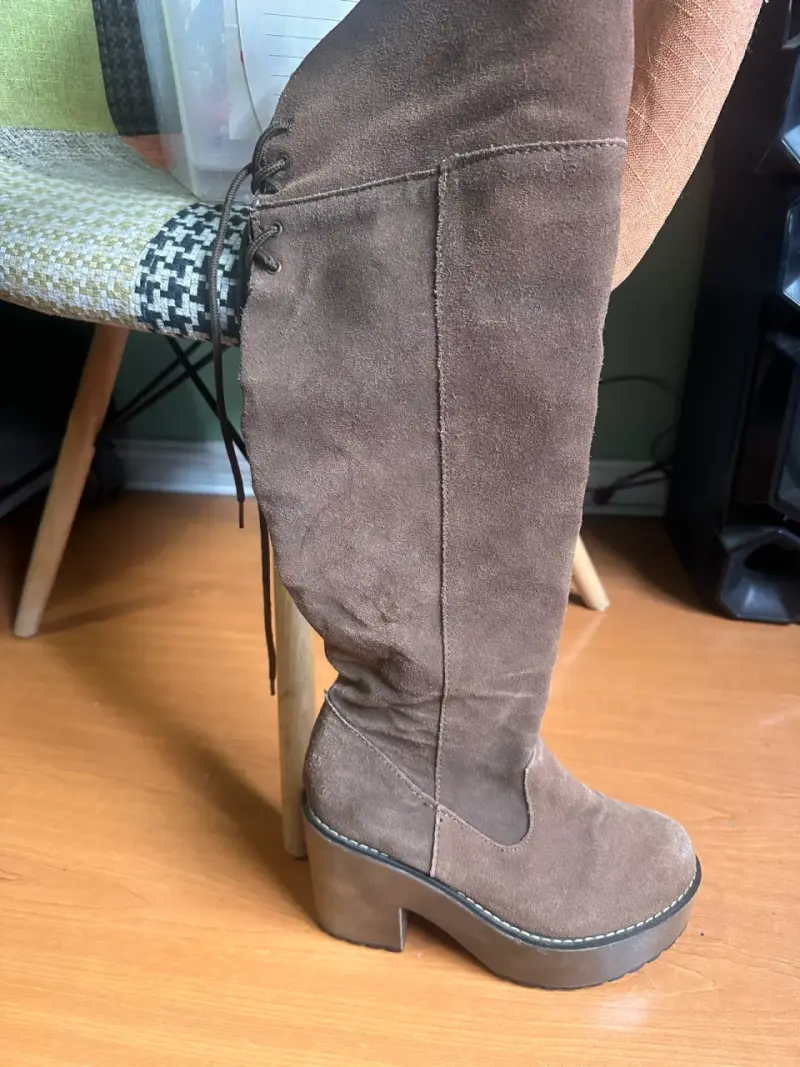 Botas altas cuero marrón - 1