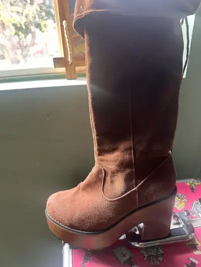 Botas altas cuero marrón - miniatura 2