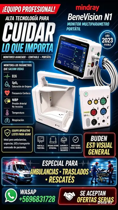 Monitor multiparamétrico portátil Mindray - miniatura 1