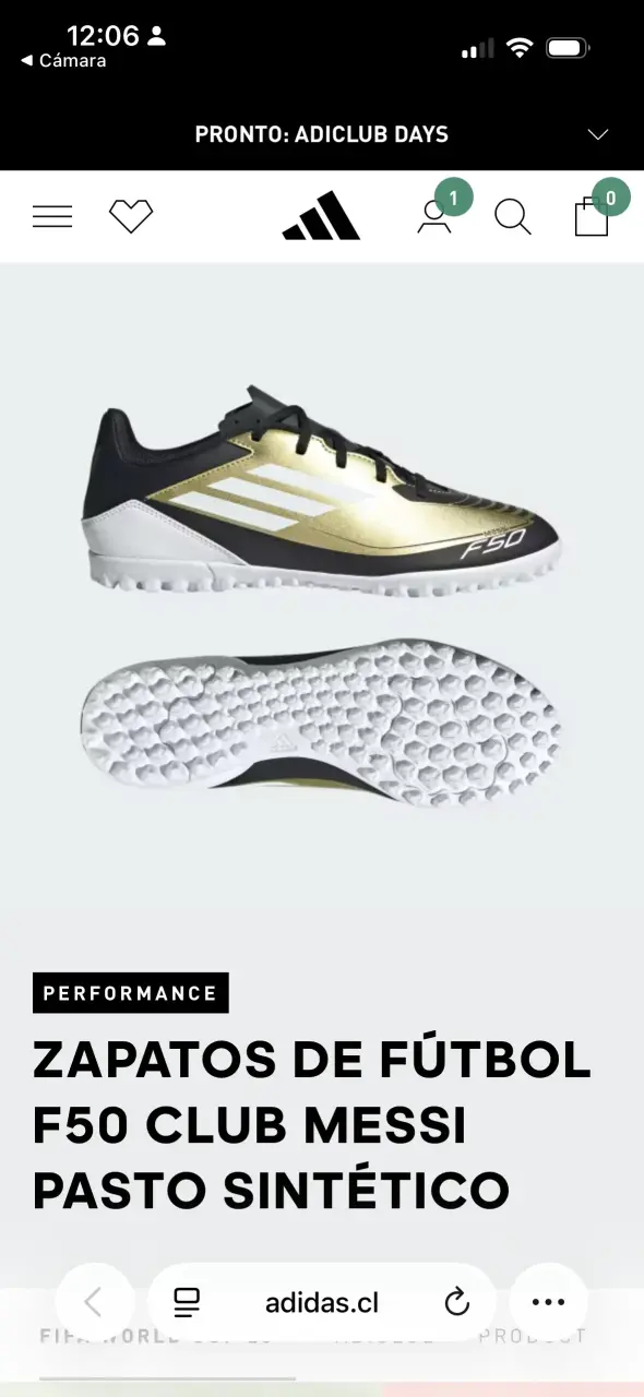 Zapatos fútbol Adidas Messi F50 dorados - 3