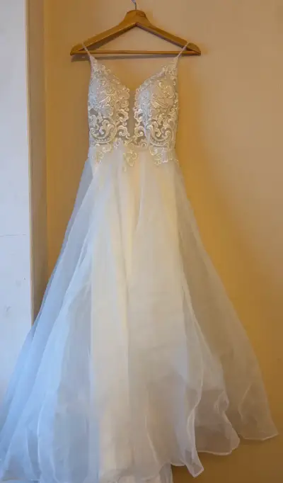 Vestido de novia elegante blanco - miniatura 4