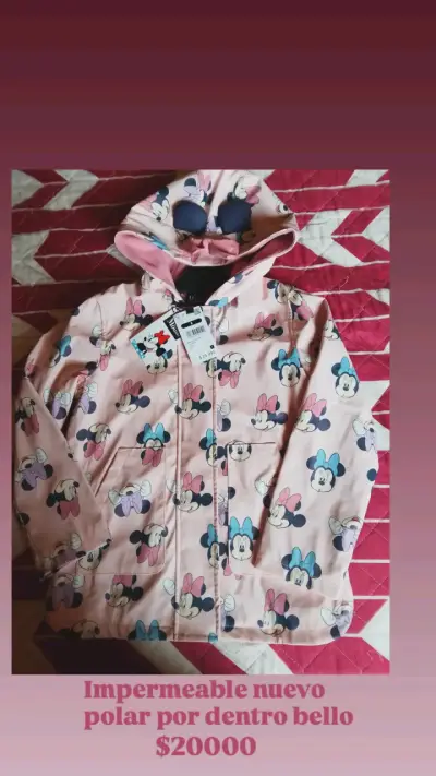 Impermeable Minnie Mouse rosado - miniatura 1
