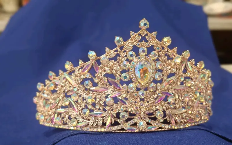 Tiaras de cristales doradas - 2