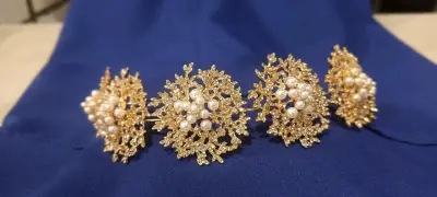 Tiaras de cristales doradas - miniatura 5
