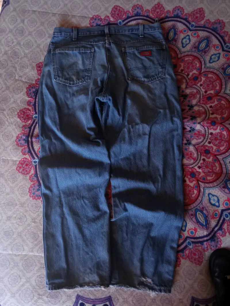 Jeans clásicos azul desgastados - 3