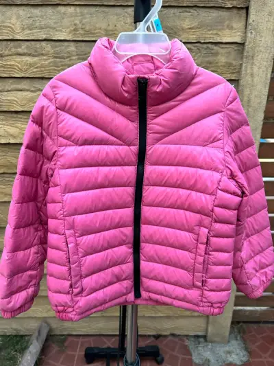 Chaqueta rosada de pluma para niña, talla 4🩷 - miniatura 1
