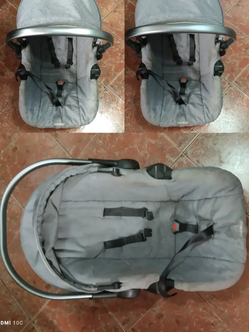 Silla de auto gris bebé