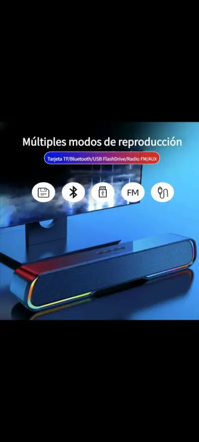 Barra de sonido Bluetooth RGB - miniatura 1