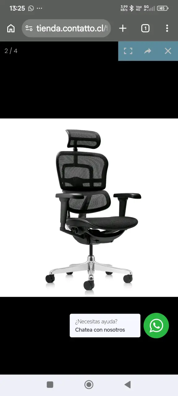 Silla ergonómica Ergohuman negra - 3