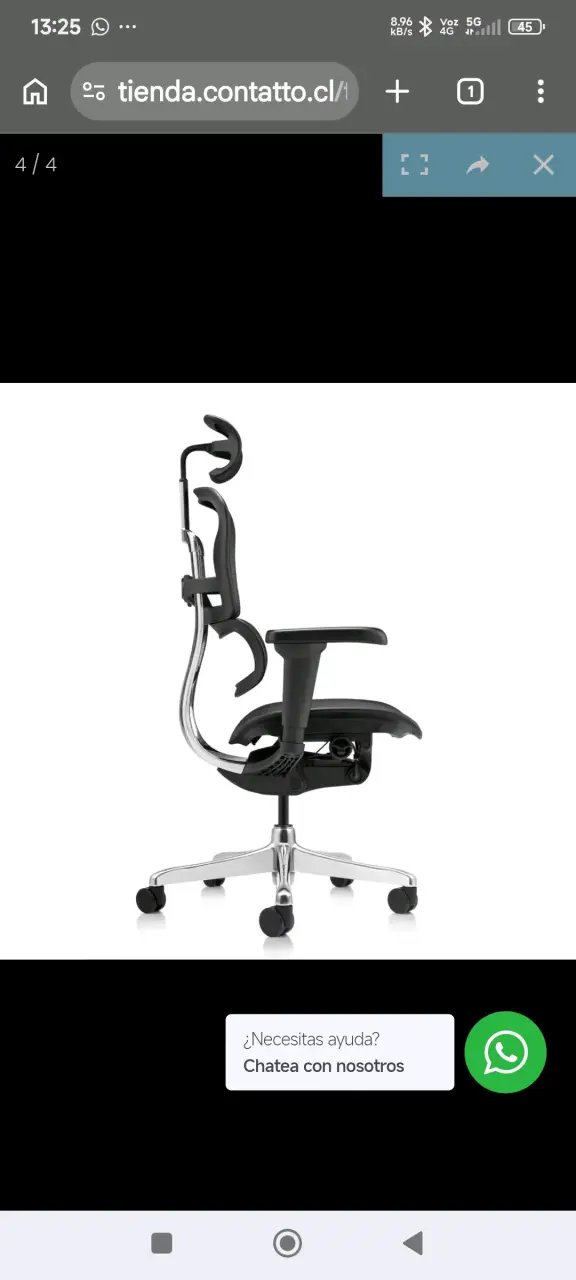 Silla ergonómica Ergohuman negra - 5