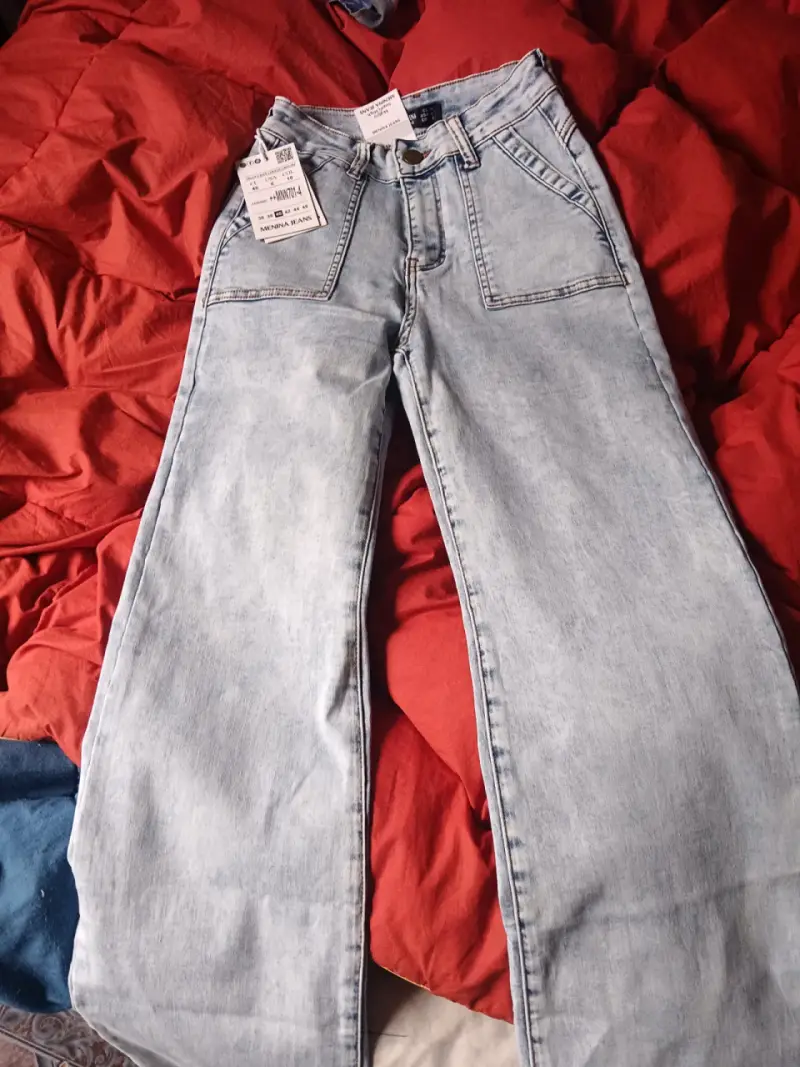 Jeans celestes de mezclilla - 1