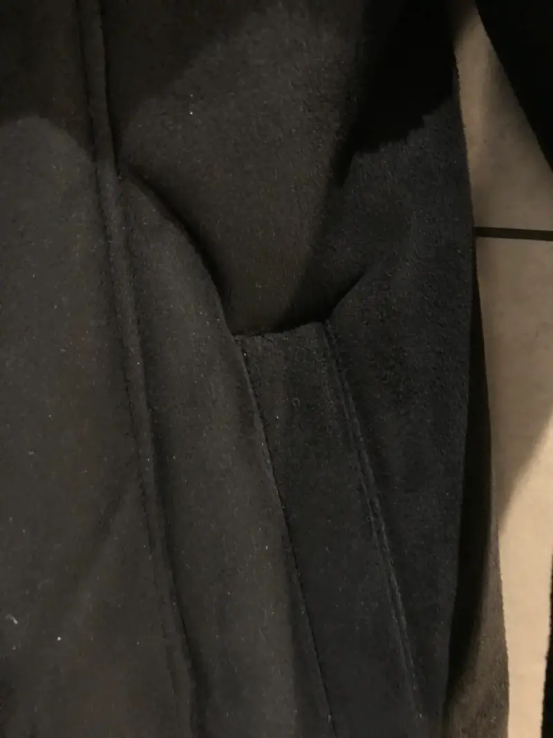 Abrigo negro de reno,  con forro de piel Talla S - 3