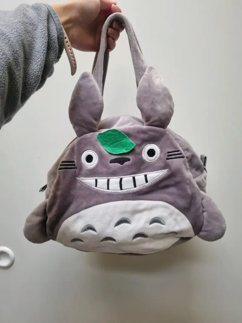 Bolso peluche Totoro gris - 1