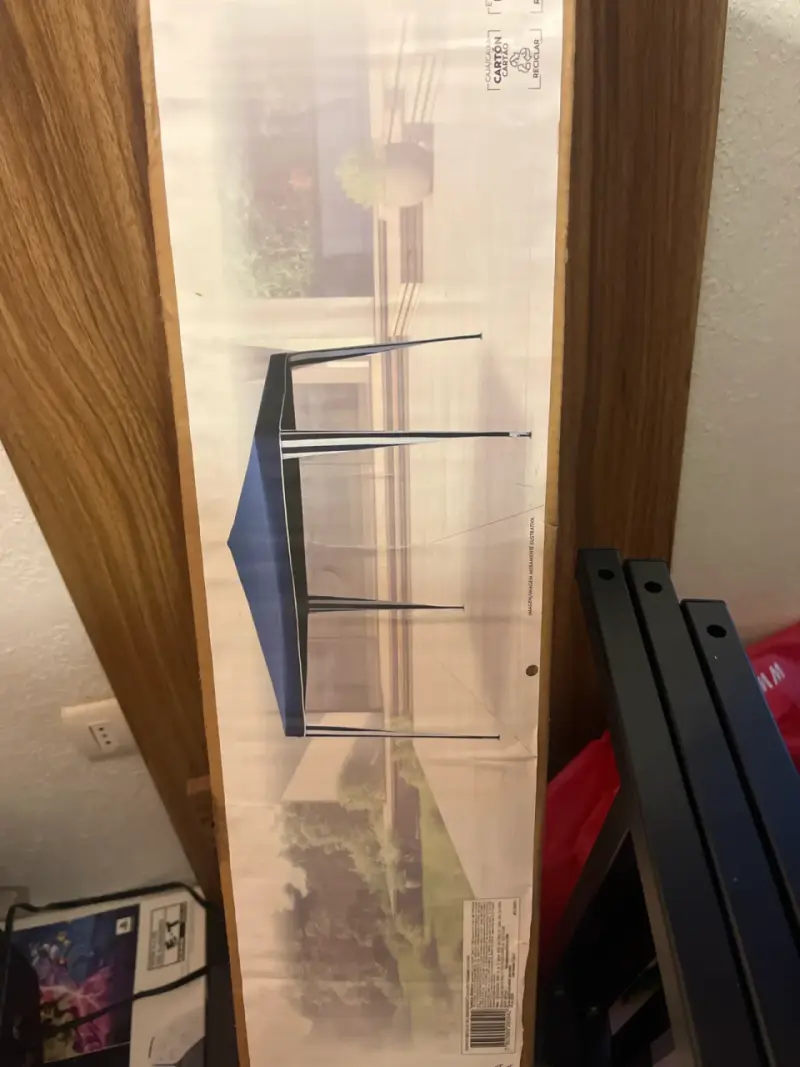 Toldo plegable azul - 1