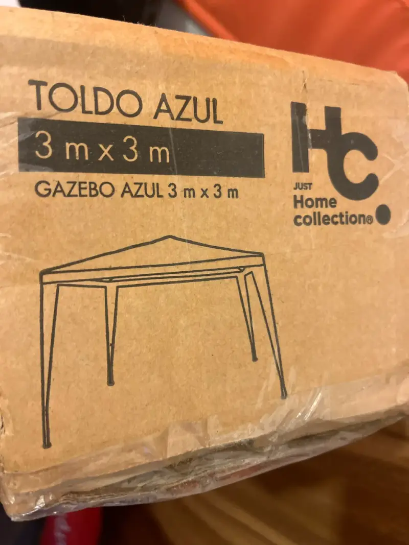 Toldo plegable azul - 2