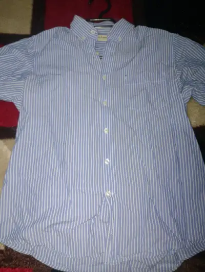 Camisa rayada celeste marca guy Laroche Original s - miniatura 1