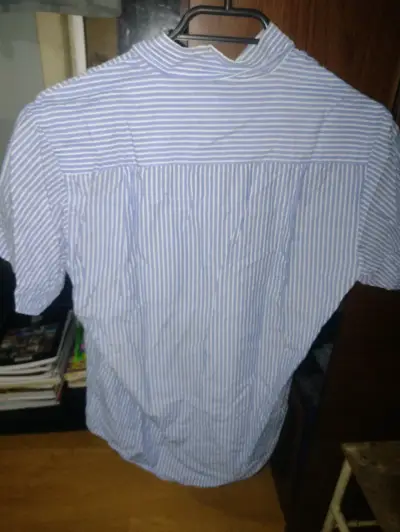 Camisa rayada celeste marca guy Laroche Original s - miniatura 4