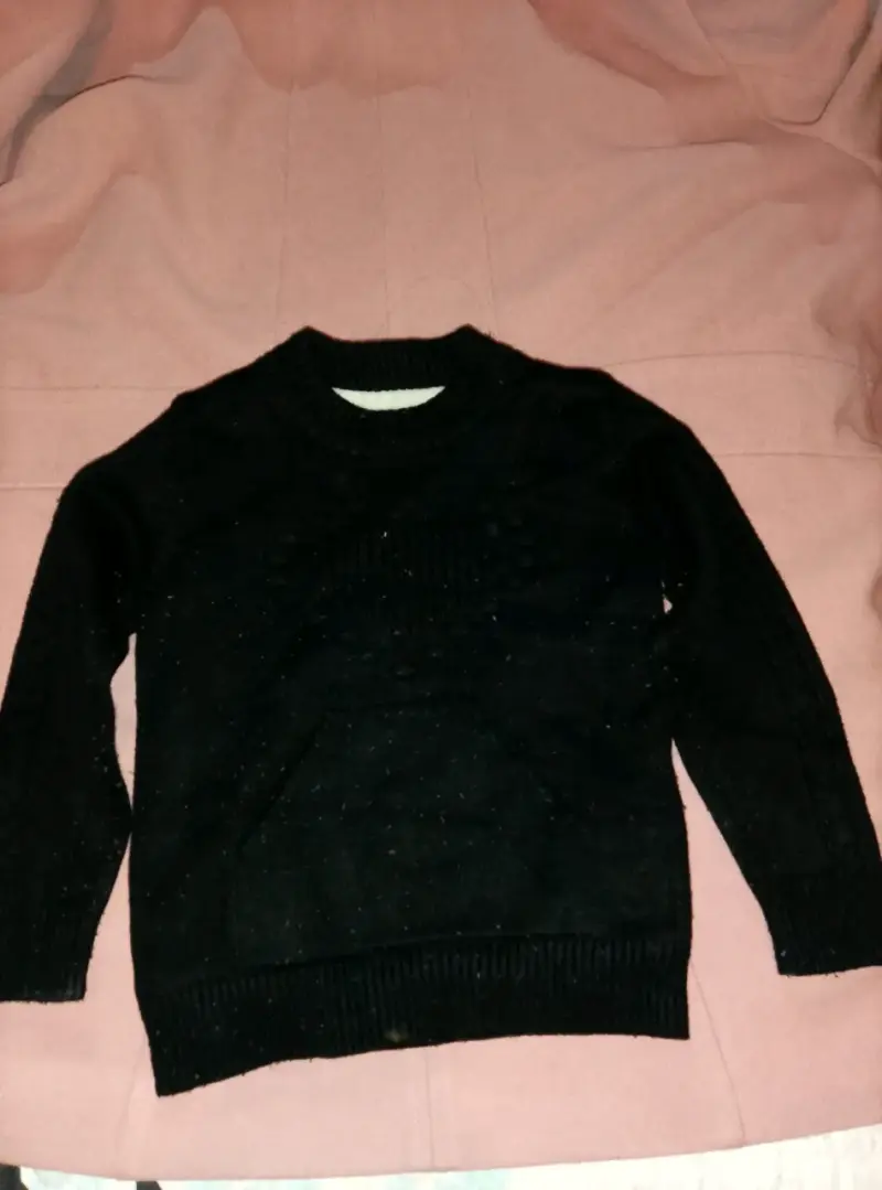 Sweater de lana azul con gorro - 2