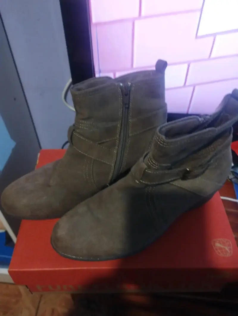 Botas de gamuza marrón talla 37 - 2