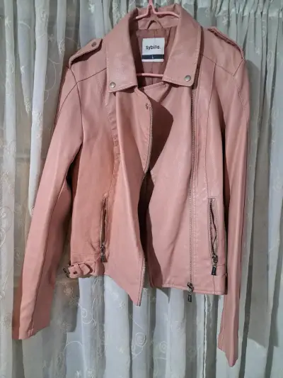 Chaqueta biker rosa Sybilla - miniatura 1
