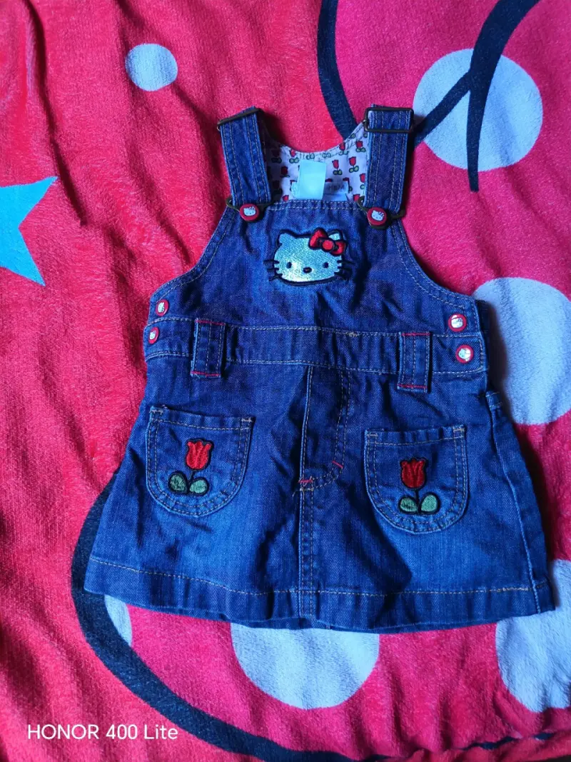 Jardinera denim infantil - 1
