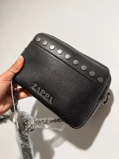 Cartera negra con tachas Zappa - miniatura 1
