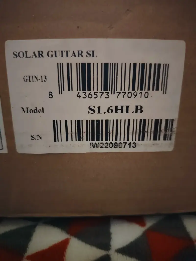 Guitarra prácticamente nueva solar s 1.6 HLB - 3