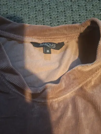 Polera manga larga terciopelo rosado - miniatura 2