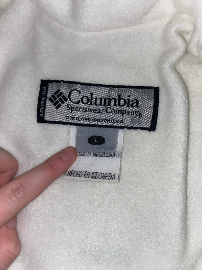 Chaqueta impermeable verde y blanca - 2