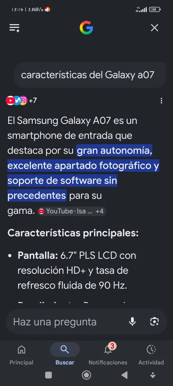 Smartphone Galaxy A07 nuevo - 4
