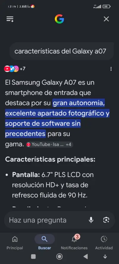 Smartphone Galaxy A07 nuevo - miniatura 4