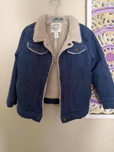 Chaqueta de cotele azul con forro - miniatura 1