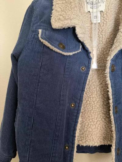 Chaqueta de cotele azul con forro - miniatura 2
