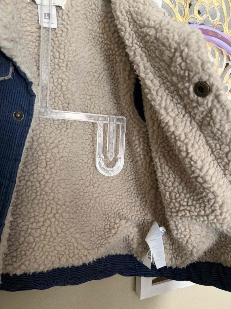Chaqueta de cotele azul con forro - 3
