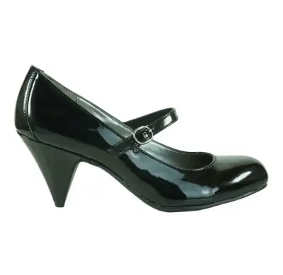 Zapato de tacón negro charol - miniatura 3