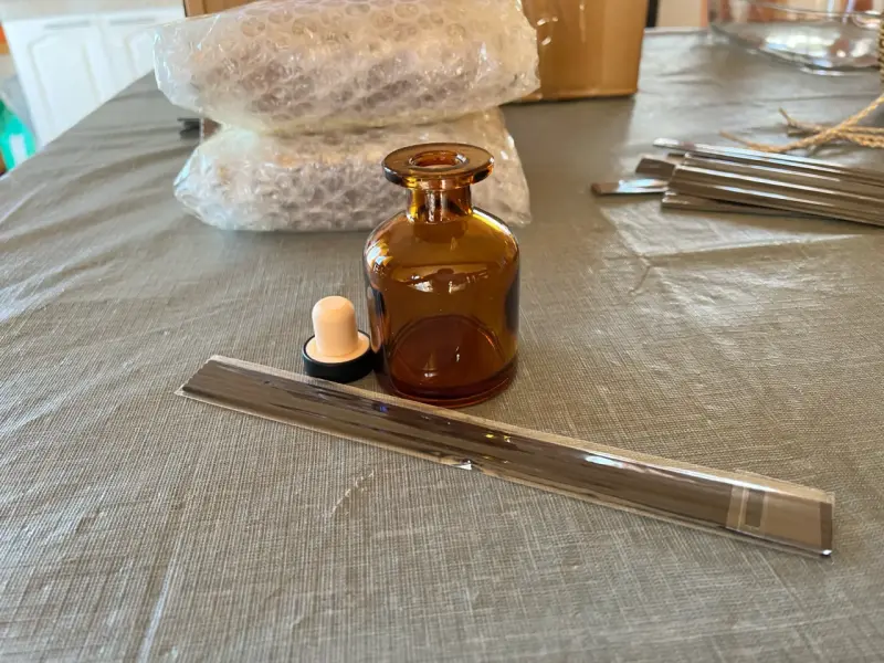 8 Envases Mikado Difusor Vidrio 90 Ml + Varillas - 1