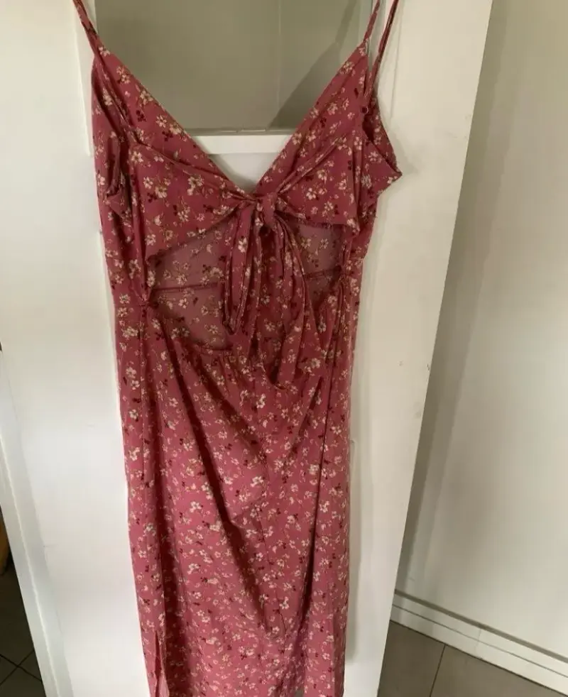 Vestido largo floreado rosa marca forever 21 - 2