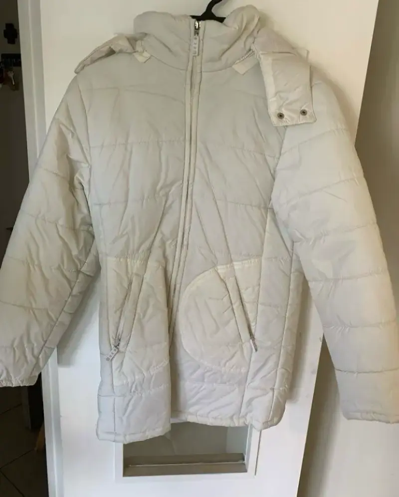 Parka de abrigo blanca - 1