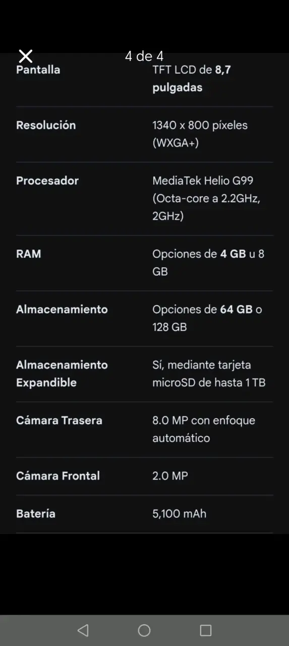 Tablet Galaxy Tab A9 nueva - 4