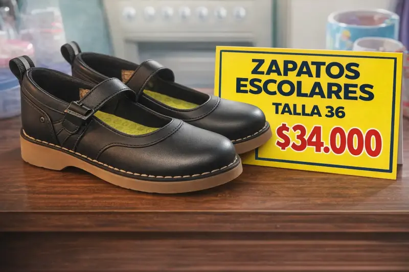 Zapatos escolares talla 36 negros - 1